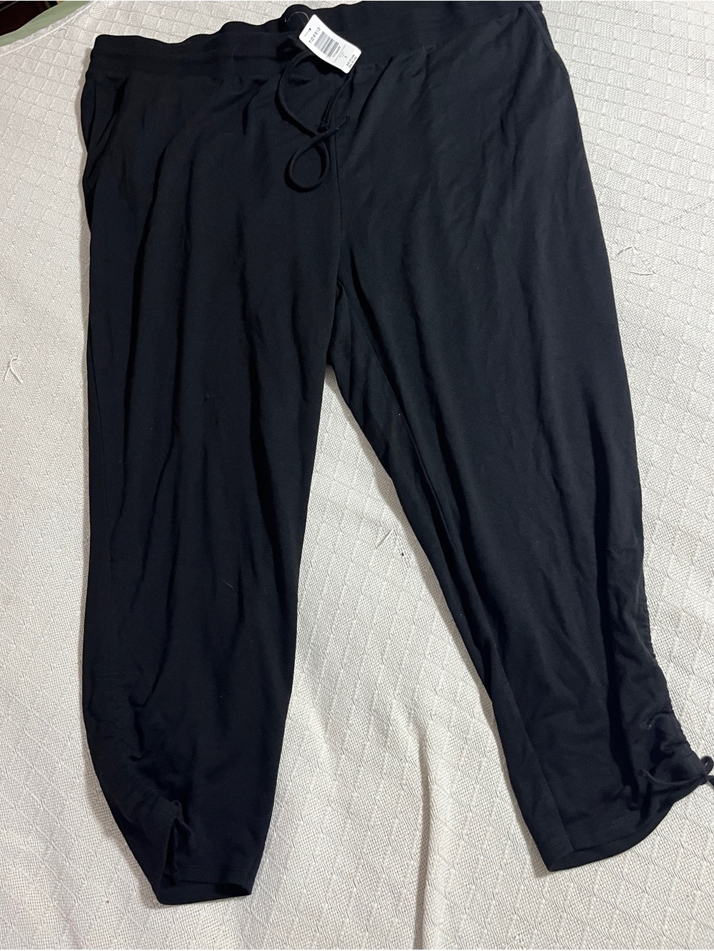 torrid women’s size 5xlarge black cinch crop pants soft jersey curvy plus